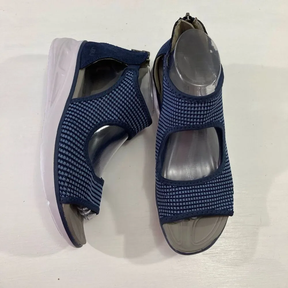 JBU by Jambu Margot Sandals Womens 9W Blue Slip On Comfort Casual B2MRT73